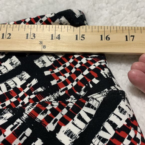 J Jill Skirt Adult Small Red Black Wearever Collection Pencil Skirt Smooth Fit - Picture 6 of 16